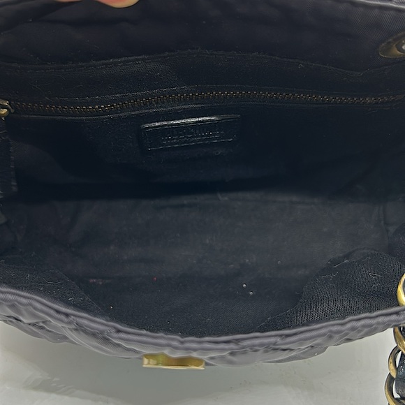 Moschino Luxurious Black Quilted Bow Chain Handles Handbag Purse 🌺🌺 - Picture 7 of 8